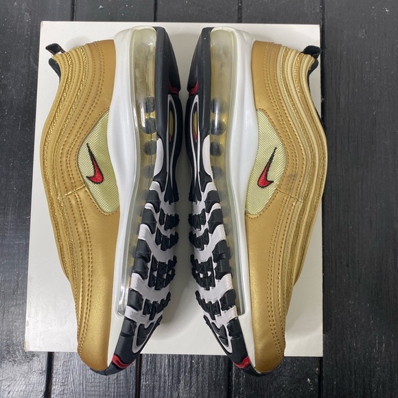 BRAND NEW!! NIKE Air Max 97 OG QS Metallic Gold - Picture 2 of 3